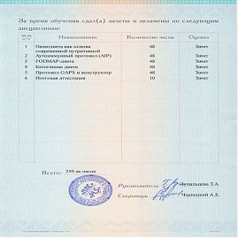 Сертификат Давыдовская(Попова) Лариса Сергеевна 9